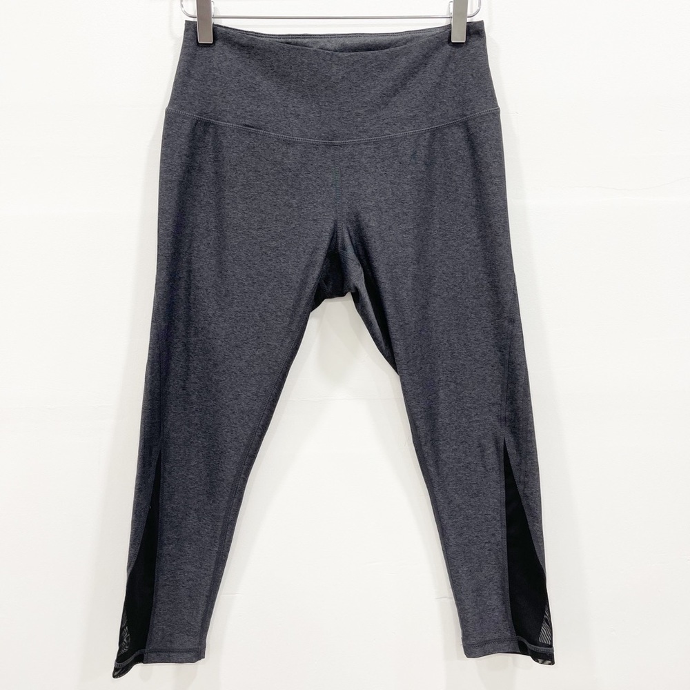 Z by Zella Dark Grey Crop Mesh Legging High Rise M - Picture 1 of 8